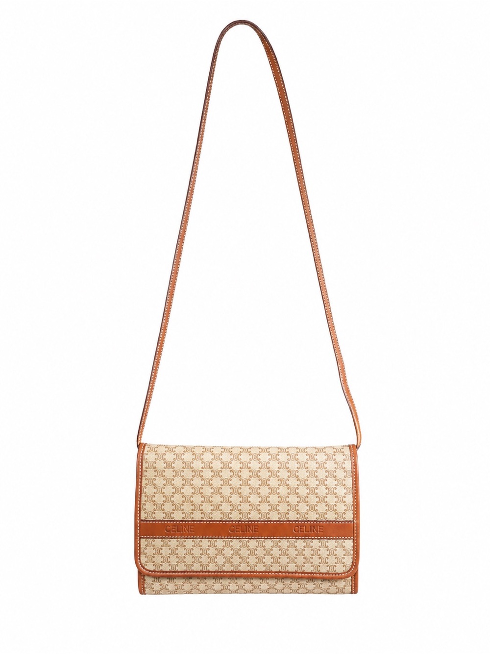 Vintage Celine Macadam Crossbody Shoulder Bag – Made in Italy 1991 DM91